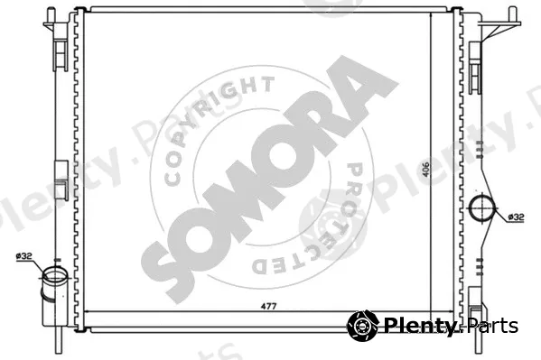 Somora 031040 — Radiator, engine cooling