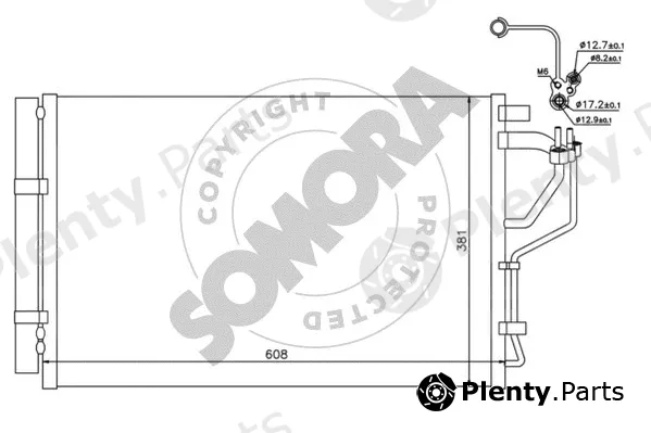 Somora 138160A — Condenser, air conditioning