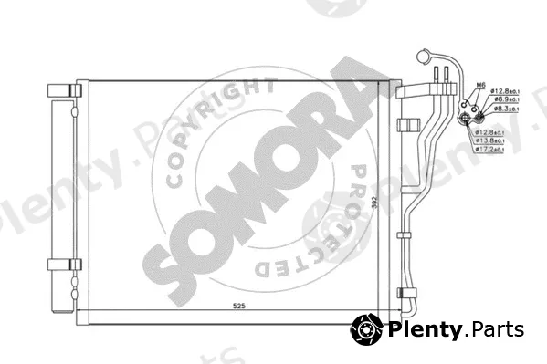 Somora 117260 — Condenser, air conditioning