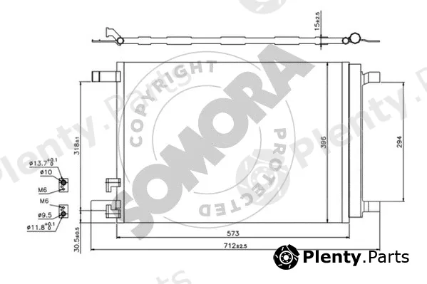 Somora 351260 — Condenser, air conditioning