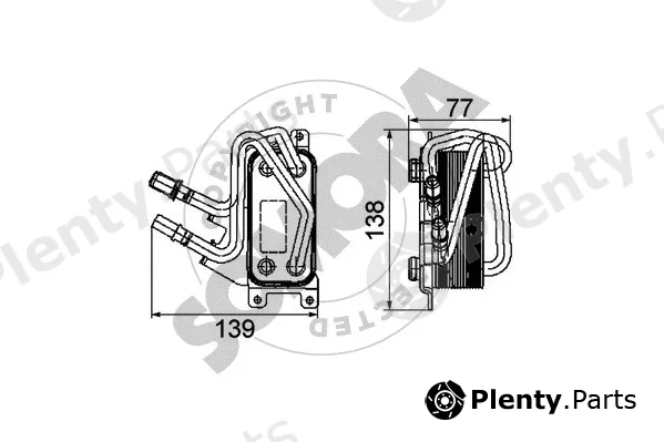 Somora 042366 — Oil Cooler, automatic transmission