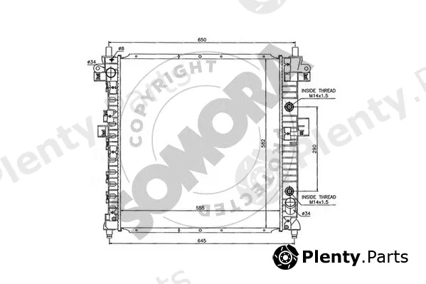Somora 065140 — Radiator, engine cooling