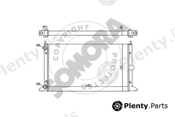 Somora 097140B — Radiator, engine cooling
