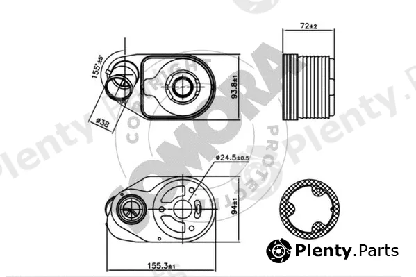 Somora 084265B — Oil Cooler, engine oil