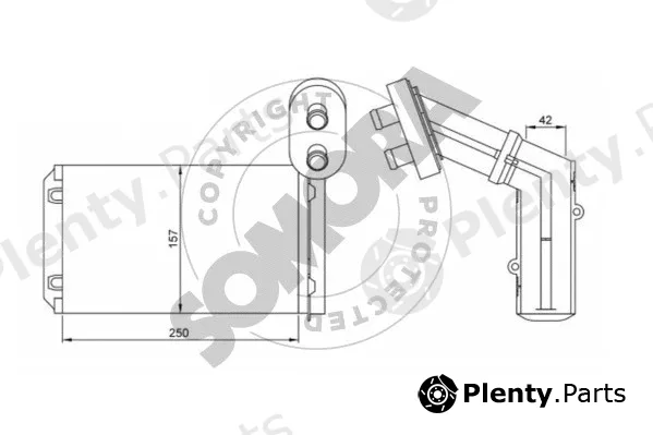 Somora 097150 — Heat Exchanger, interior heating