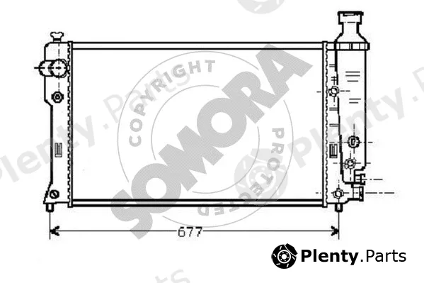 Somora 223140A — Radiator, engine cooling