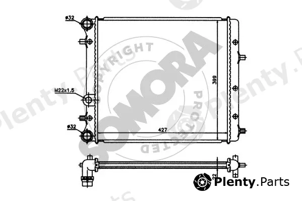Somora 355440 — Radiator, engine cooling