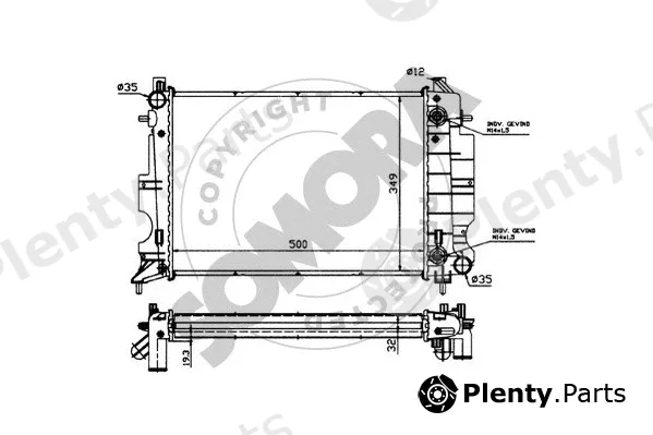 Somora 271142 — Radiator, engine cooling