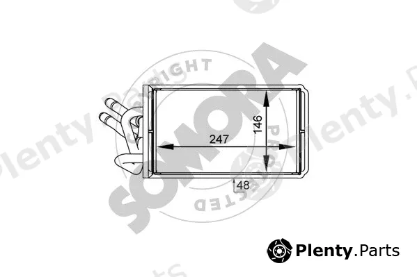 Somora 094450A — Heat Exchanger, interior heating
