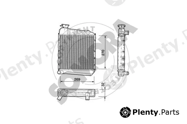 Somora 030140 — Radiator, engine cooling