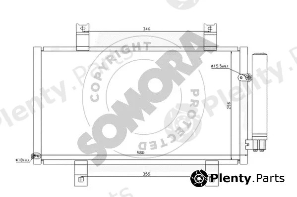 Somora 169660 — Condenser, air conditioning