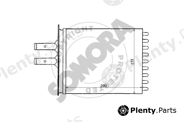 Somora 081250A — Heat Exchanger, interior heating