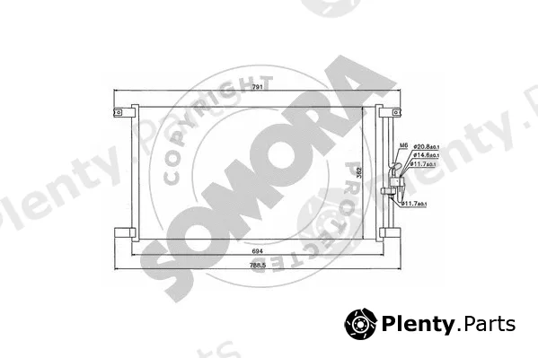 Somora 157060 — Condenser, air conditioning