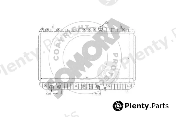Somora 064540A — Radiator, engine cooling