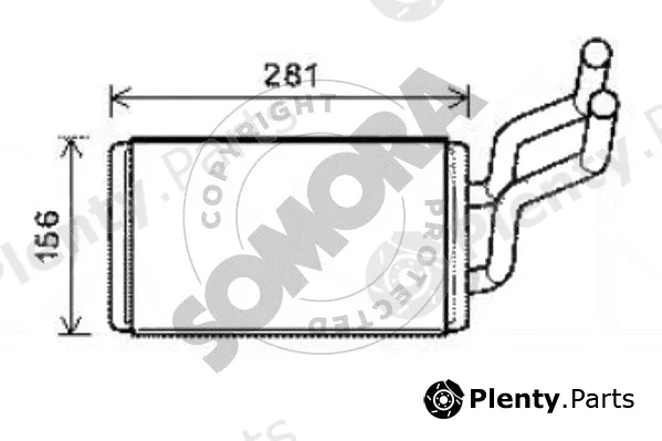 Somora 067050 — Heat Exchanger, interior heating