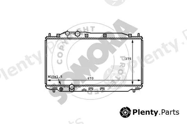 Somora 121540 — Radiator, engine cooling