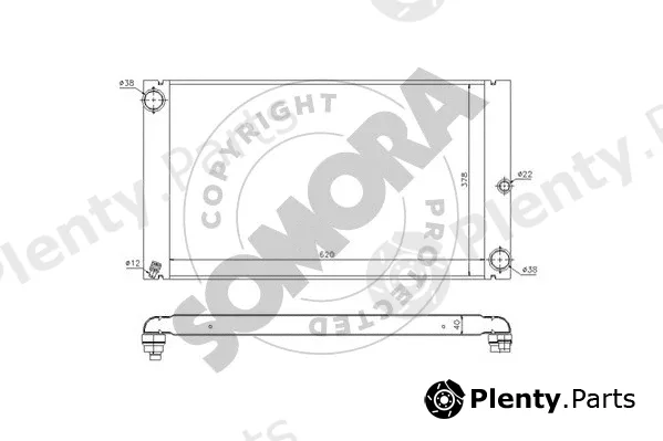 Somora 041340A — Radiator, engine cooling