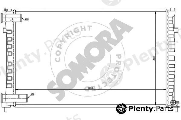 Somora 052040E — Radiator, engine cooling