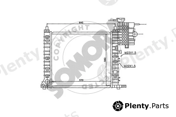 Somora 173040A — Radiator, engine cooling