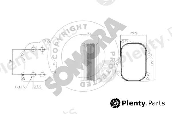 Somora 353365 — Oil Cooler, engine oil