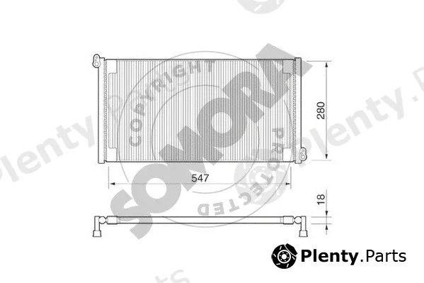 Somora 087060B — Condenser, air conditioning