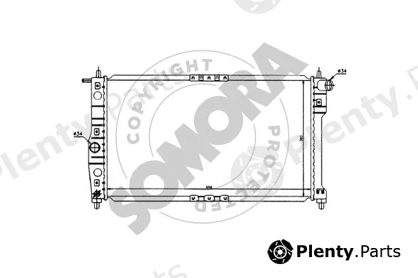 Somora 062140 — Radiator, engine cooling