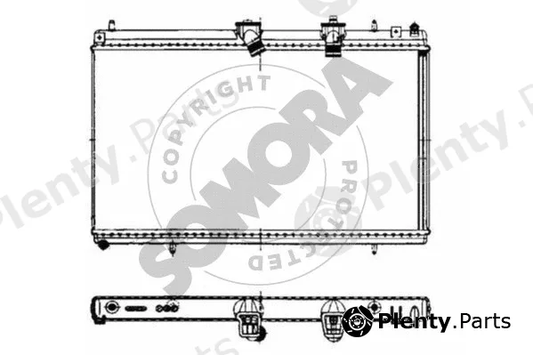 Somora 052540B — Radiator, engine cooling