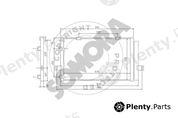 Somora 261160 — Condenser, air conditioning