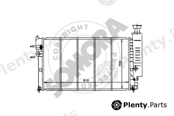 Somora 223142 — Radiator, engine cooling