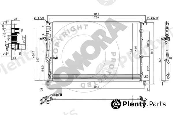 Somora 024160A — Condenser, air conditioning