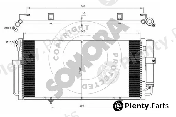 Somora 331160 — Condenser, air conditioning