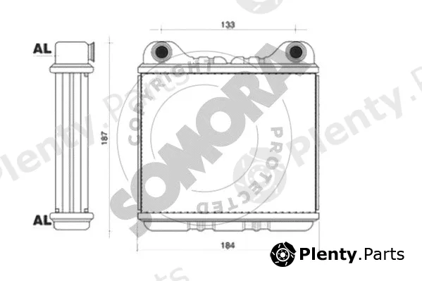 Somora 024050 — Heat Exchanger, interior heating