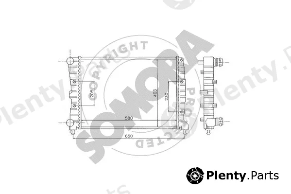 Somora 010140C — Radiator, engine cooling
