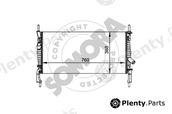 Somora 094540A — Radiator, engine cooling