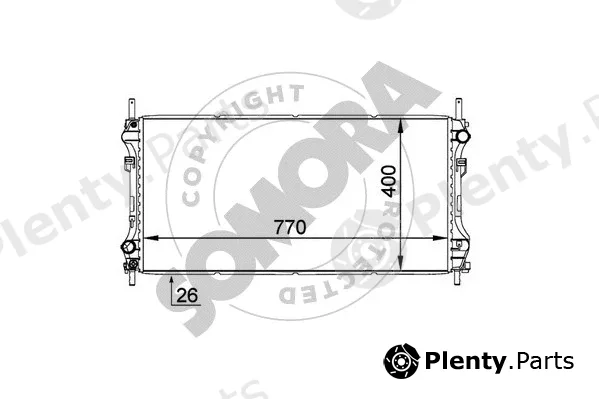 Somora 094440C — Radiator, engine cooling
