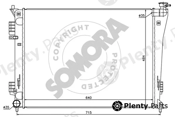 Somora 137240B — Radiator, engine cooling