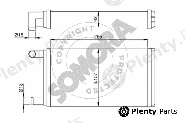 Somora 179850 — Heat Exchanger, interior heating