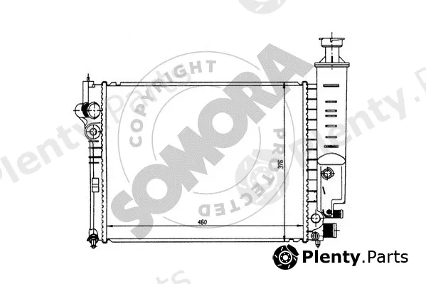 Somora 223140 — Radiator, engine cooling