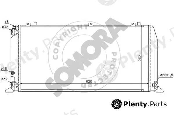 Somora 021140A — Radiator, engine cooling