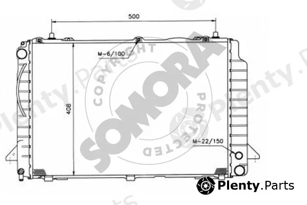 Somora 021241 — Radiator, engine cooling