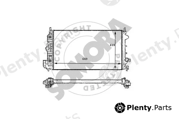 Somora 210640H — Radiator, engine cooling