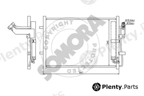 Somora 162960 — Condenser, air conditioning
