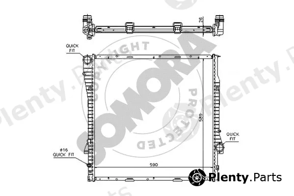 Somora 043040 — Radiator, engine cooling