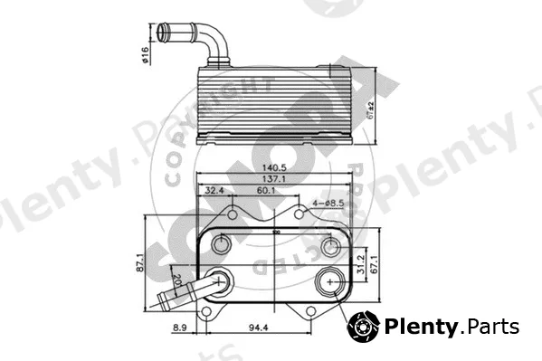 Somora 351065D — Oil Cooler, engine oil