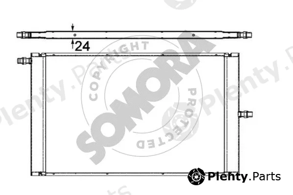 Somora 152340D — Radiator, engine cooling