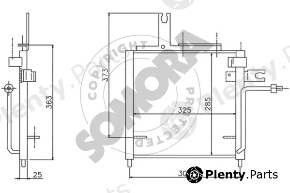 Somora 167060A — Condenser, air conditioning