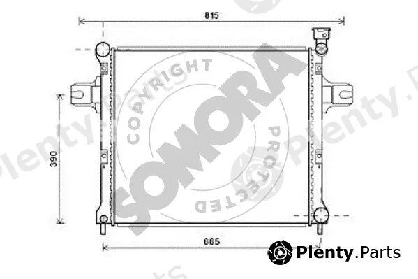 Somora 036240A — Radiator, engine cooling