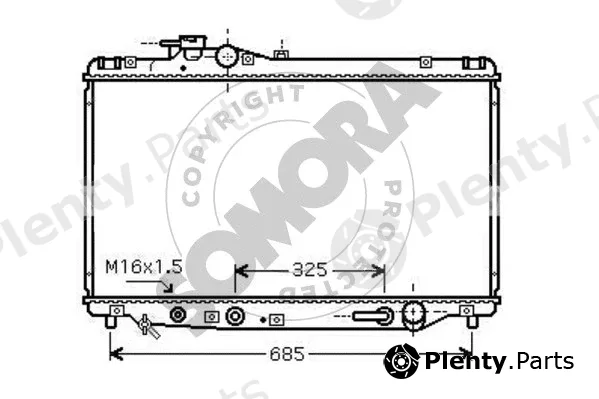 Somora 372040A — Radiator, engine cooling