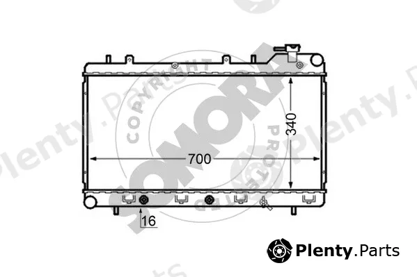 Somora 333140 — Radiator, engine cooling