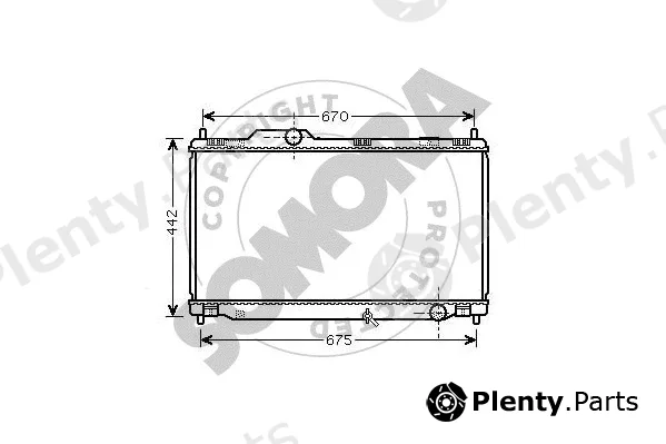 Somora 371140 — Radiator, engine cooling